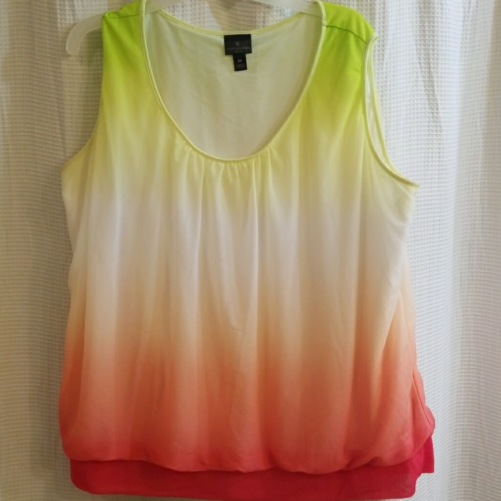 Sleeveless multi-colored shirt